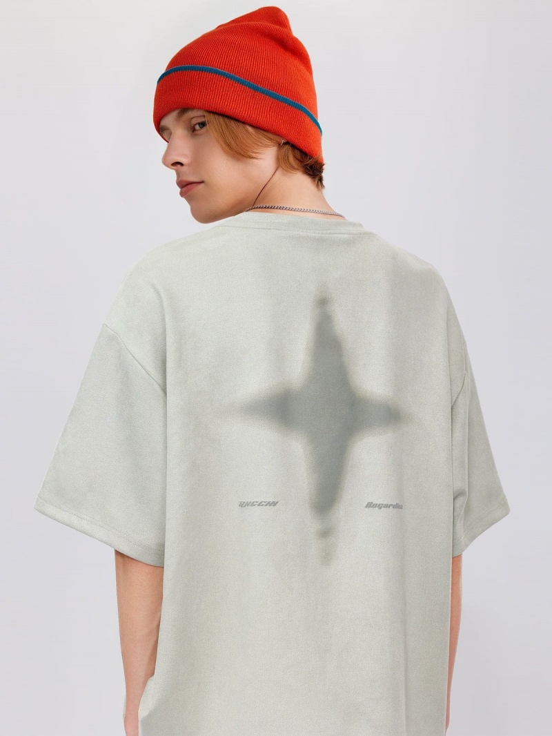 T Shirts Aelfric Eden Vintage Loose Reflective Tee Vert | WWU-58671889